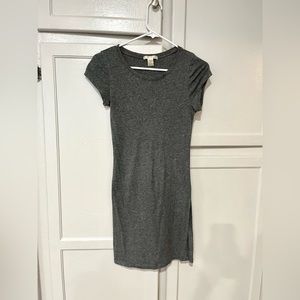 Gray Fitted Tshirt Dress